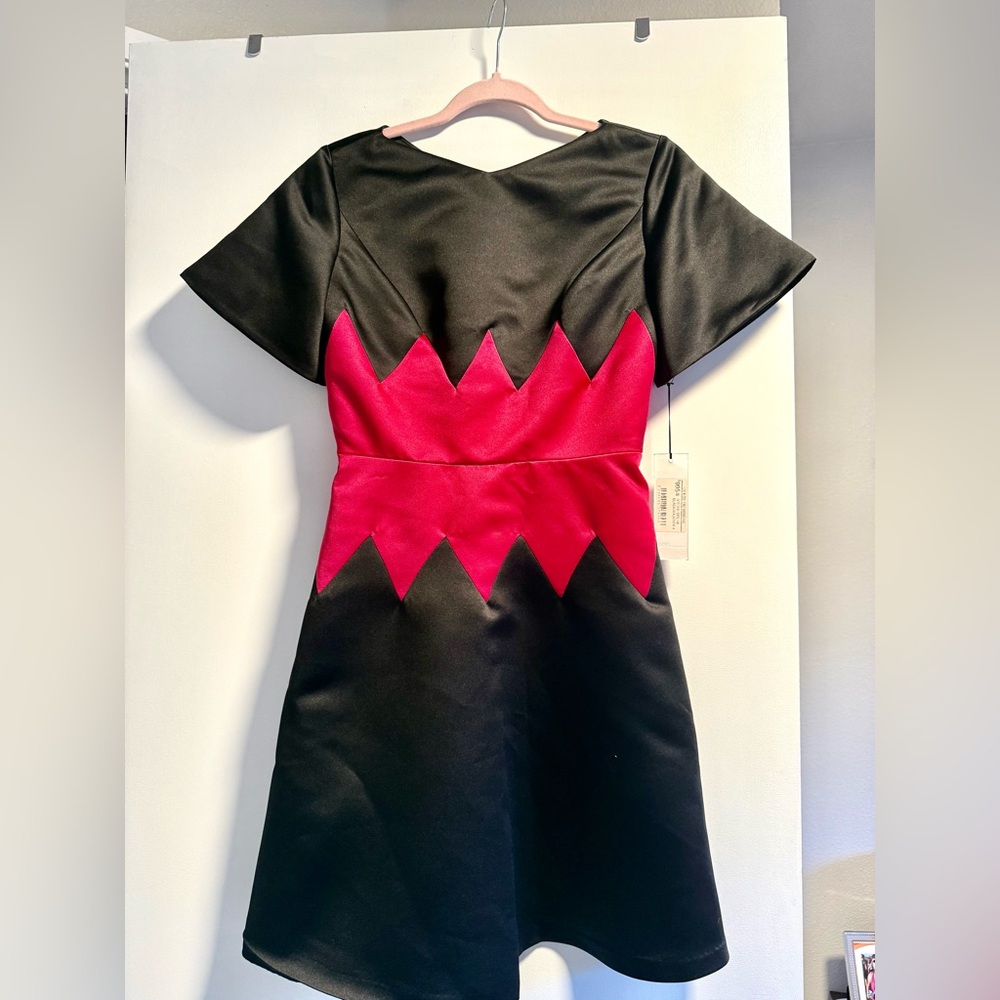 Greta Constantine Black Satin Dress